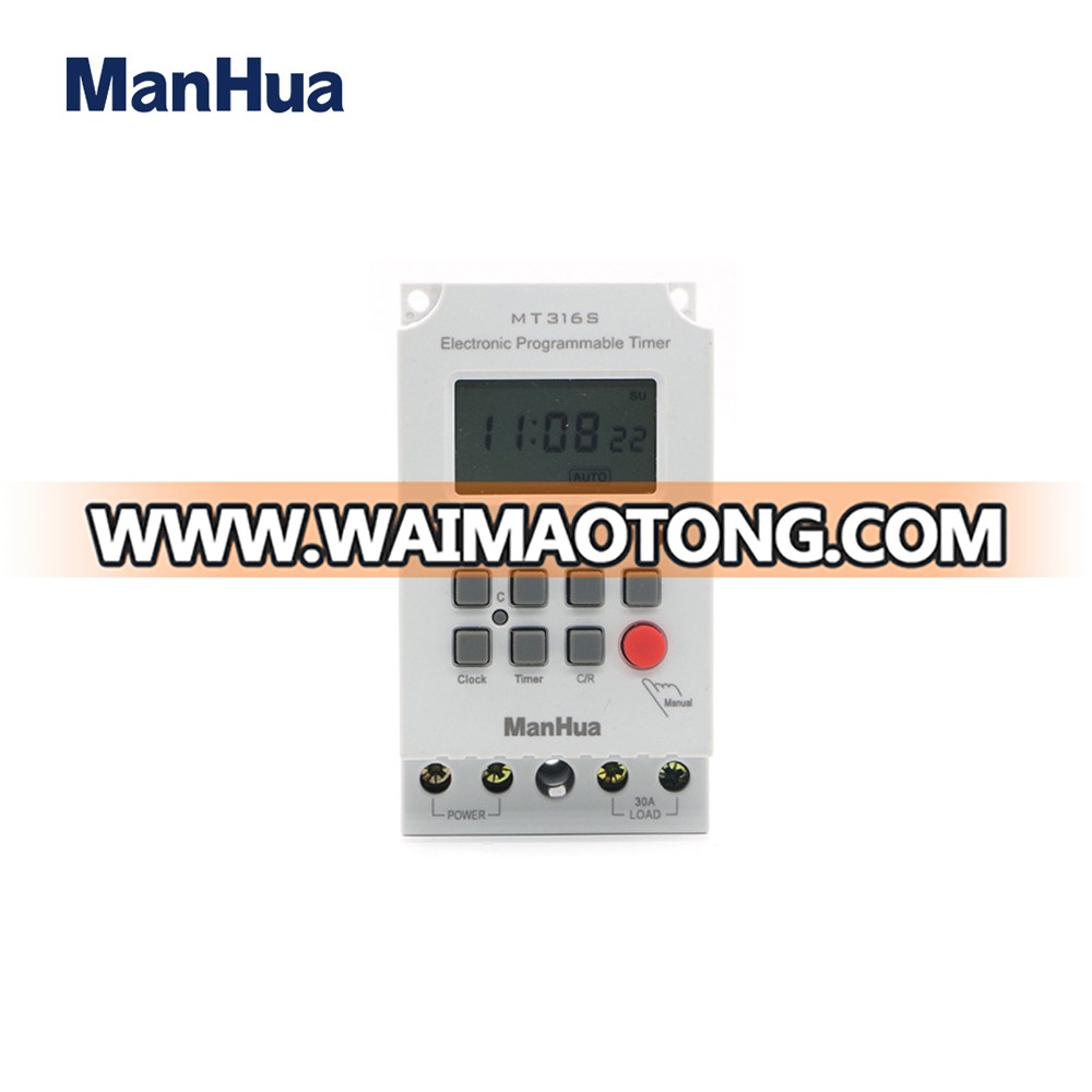 summer cooling time control 30A timer 230VAC Digital Programmable Time Switch MT316s with CE