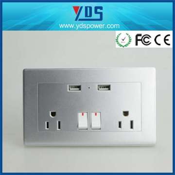 Electrical Plugs and Sockets 250V 15A USB Wall Socket